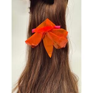 Jennifer Behr NWOT Orange Lucite Acrylic Petal Statement Hair Comb Runway Rare